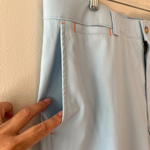 J.McLaughlin Sz 36 LightBlue Taylor Straight Fit Chino in Italian Twill Cotton - Picture 2 of 13